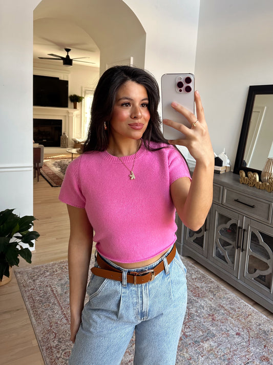 Pink Sweater Top