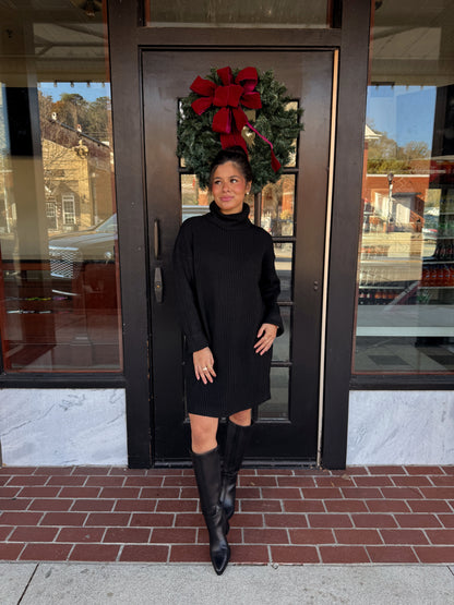 The Fifth Avenue Black Knit Dress