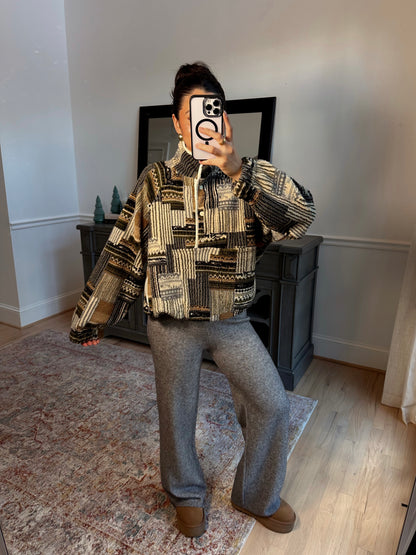 Mountain Lodge Patchwork Sherpa Sweater