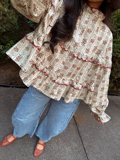 Autumn Aura Button Up Top