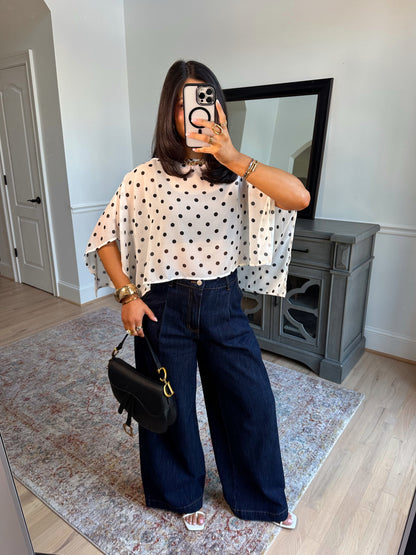 Celine Polka Dot Sheer Poncho