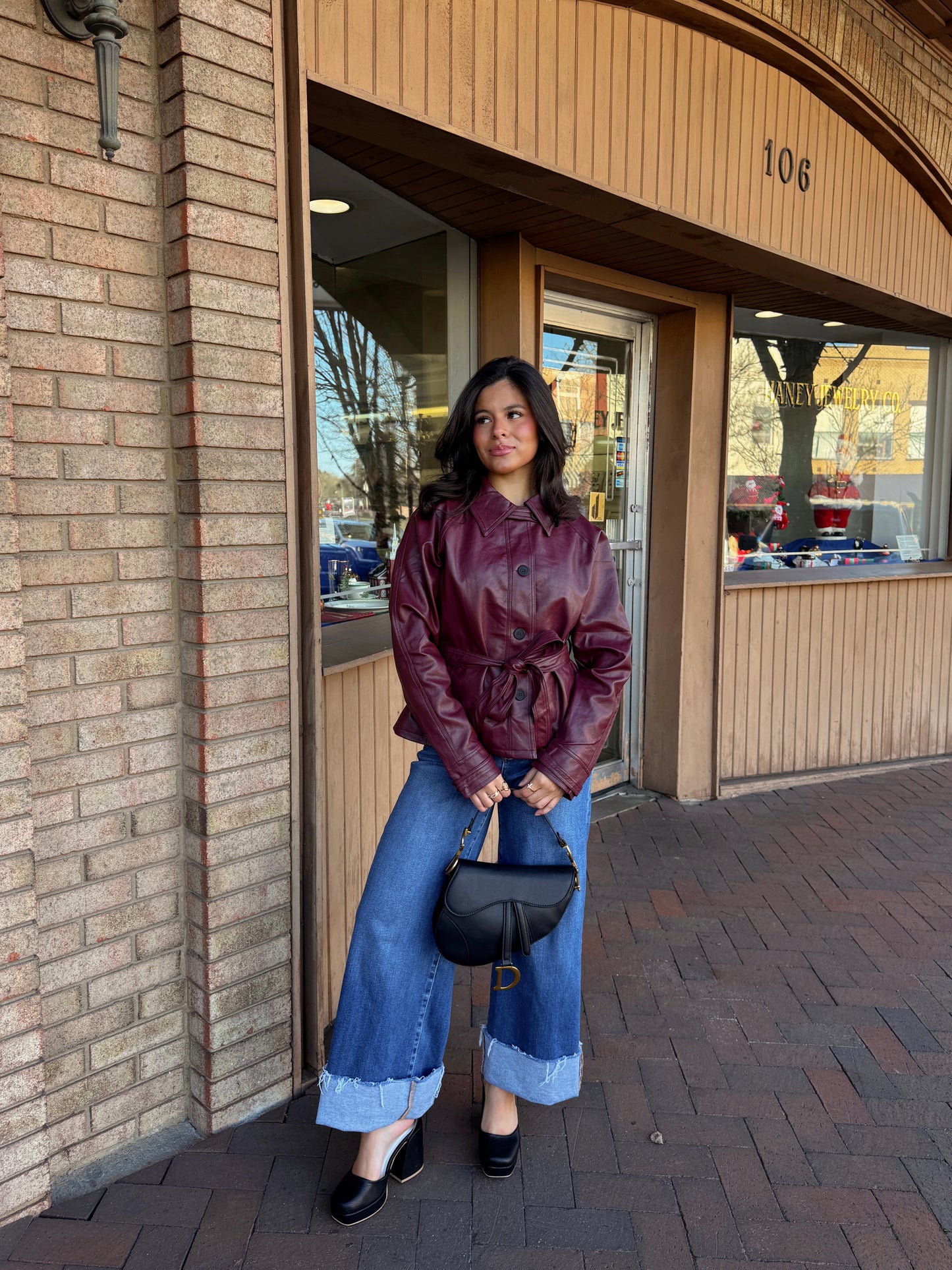 The Verona Burgundy Trench Coat