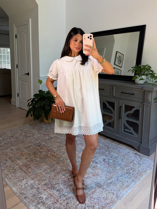 Charming White Babydoll Dress
