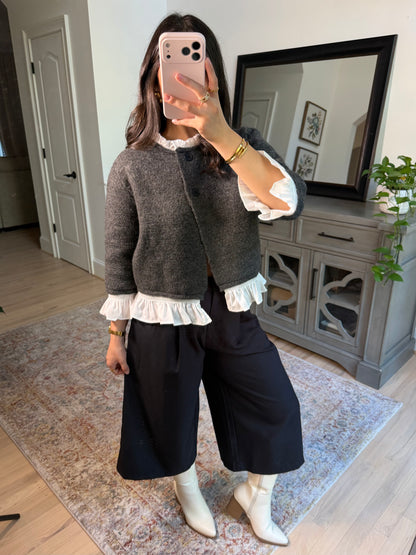 Camille Poplin Cardigan Sweater