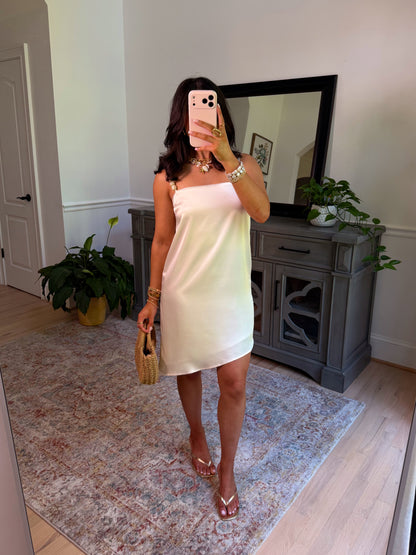 Seashell Satin Beaded Dress