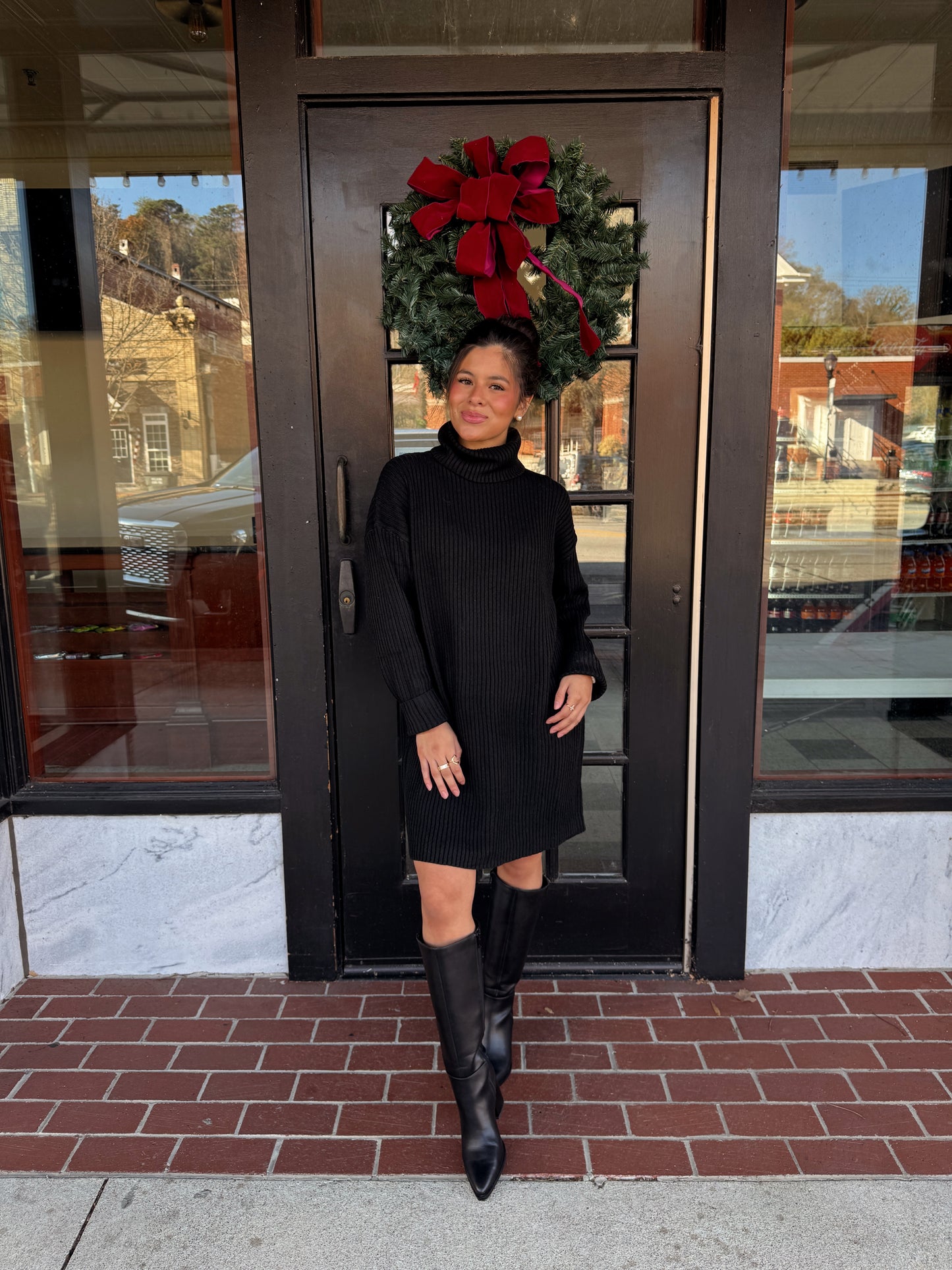 The Fifth Avenue Black Knit Dress