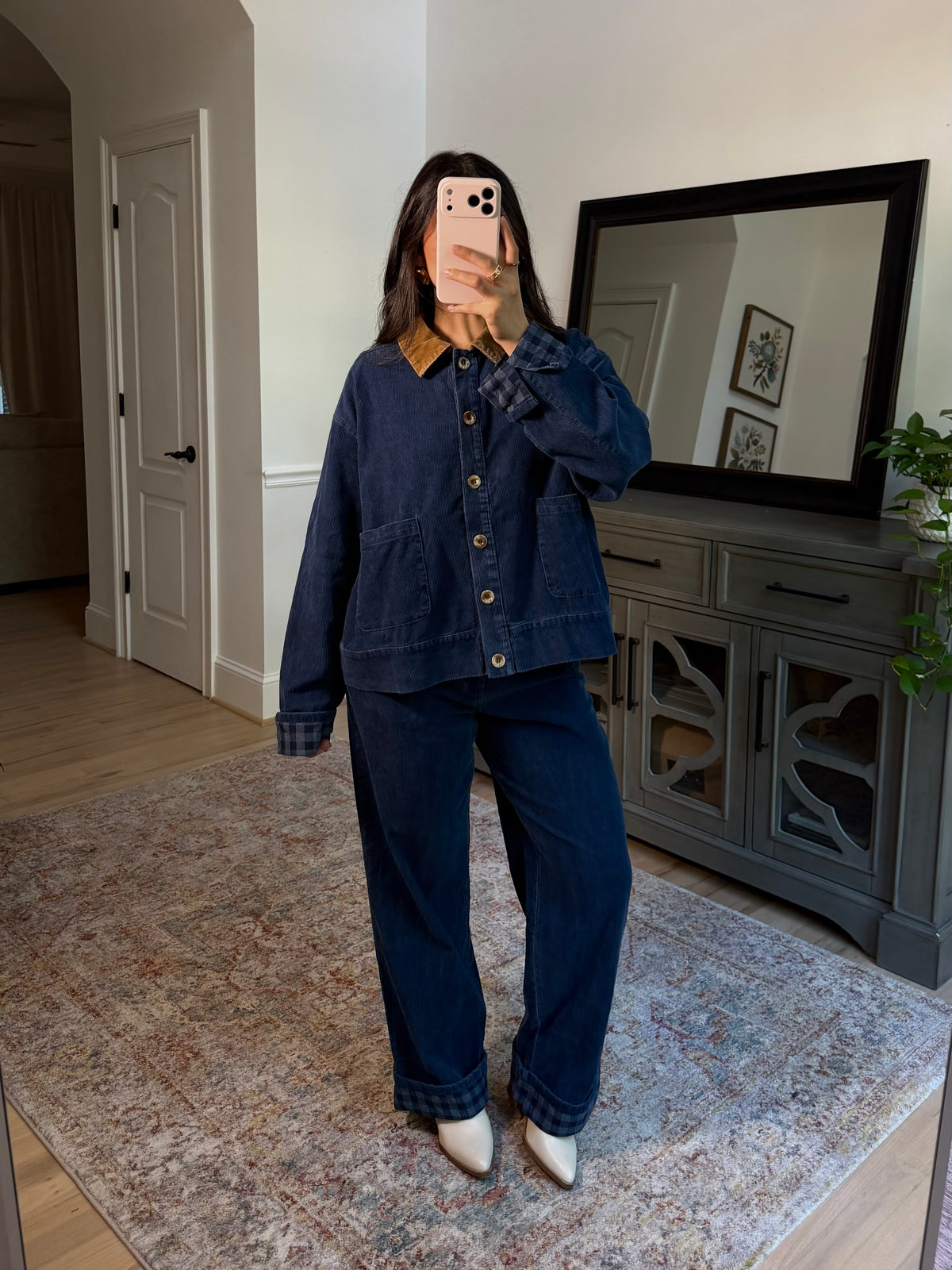 Bailey Corduroy Blue Plaid Jacket