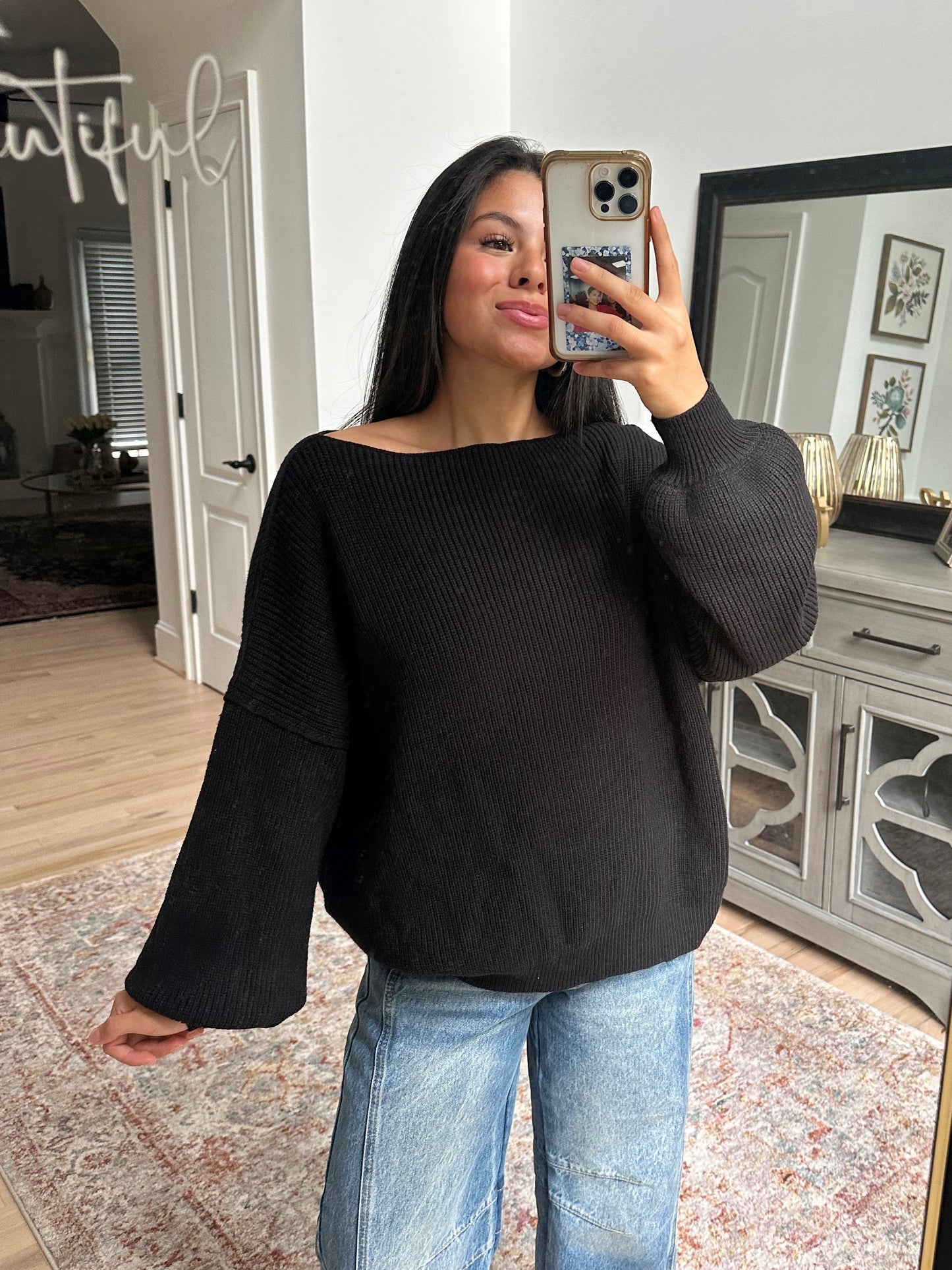 Black Slouchy Sweater