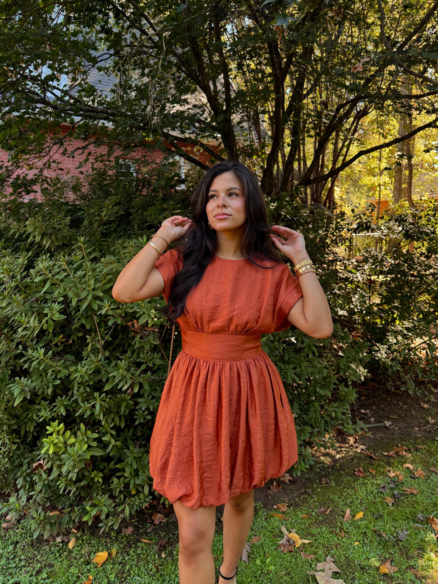 Pumpkin Spice Bubble Dress