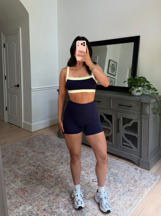 Navy Biker Shorts