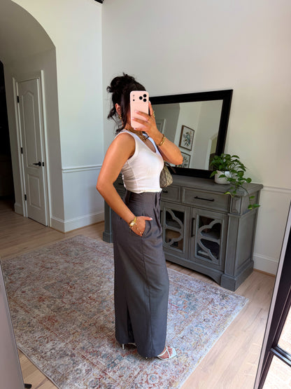 Cool Girl Grey Layered Trousers