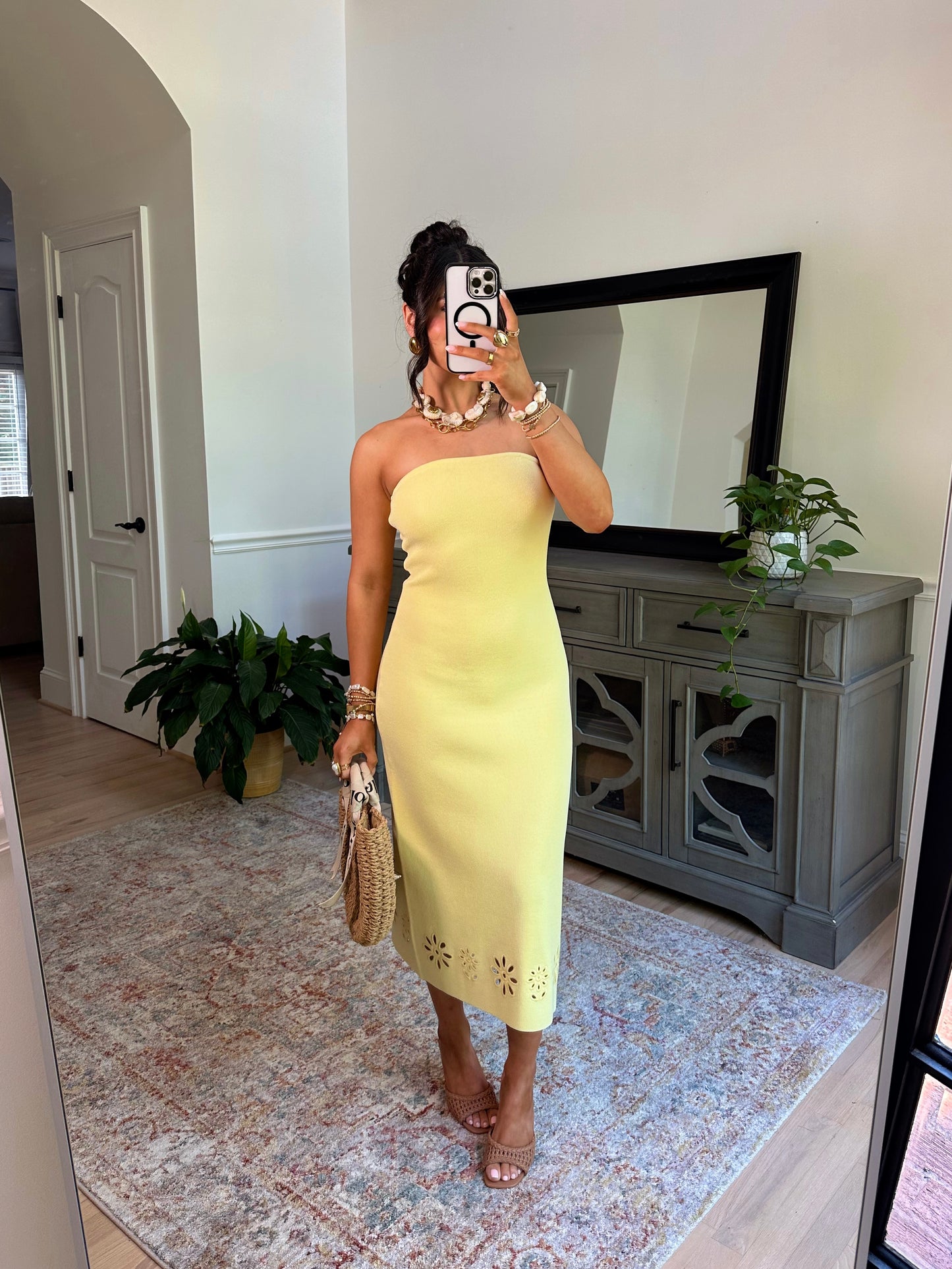 Soft Sunrise Knit Midi Dress