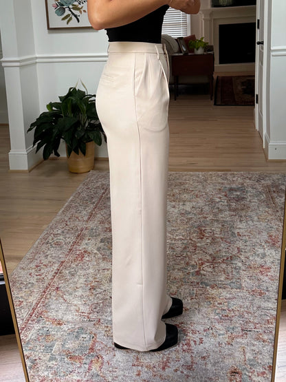 Cream Blazer & Trousers Set