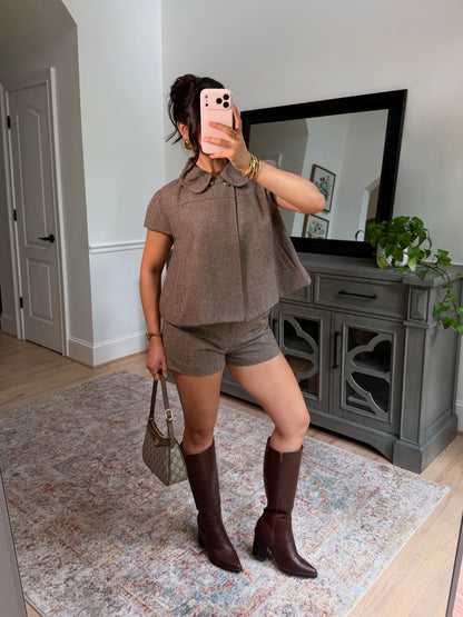 The Blair Houndstooth Shorts