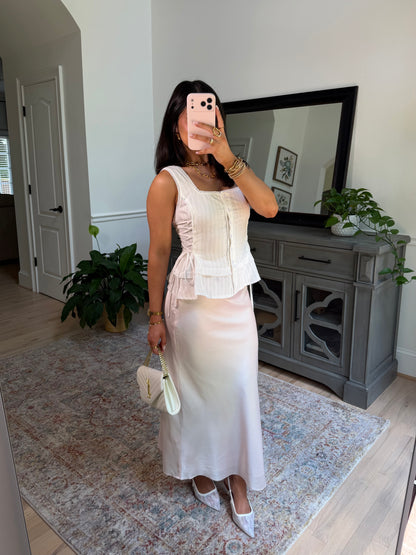 Prairie White Corset Top