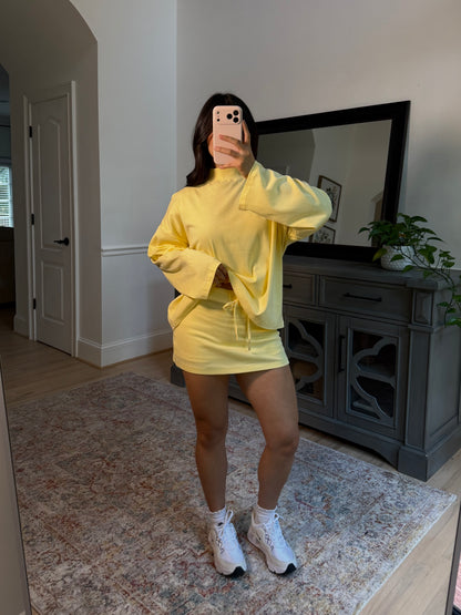Maple Yellow Mockneck & Skort Set
