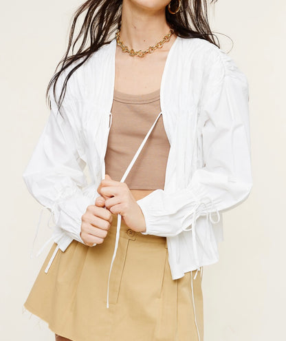 Darling White Ruffle Top