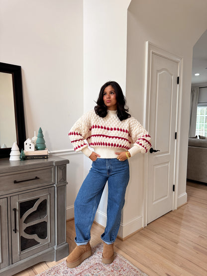 Peppermint Bark Knit Sweater