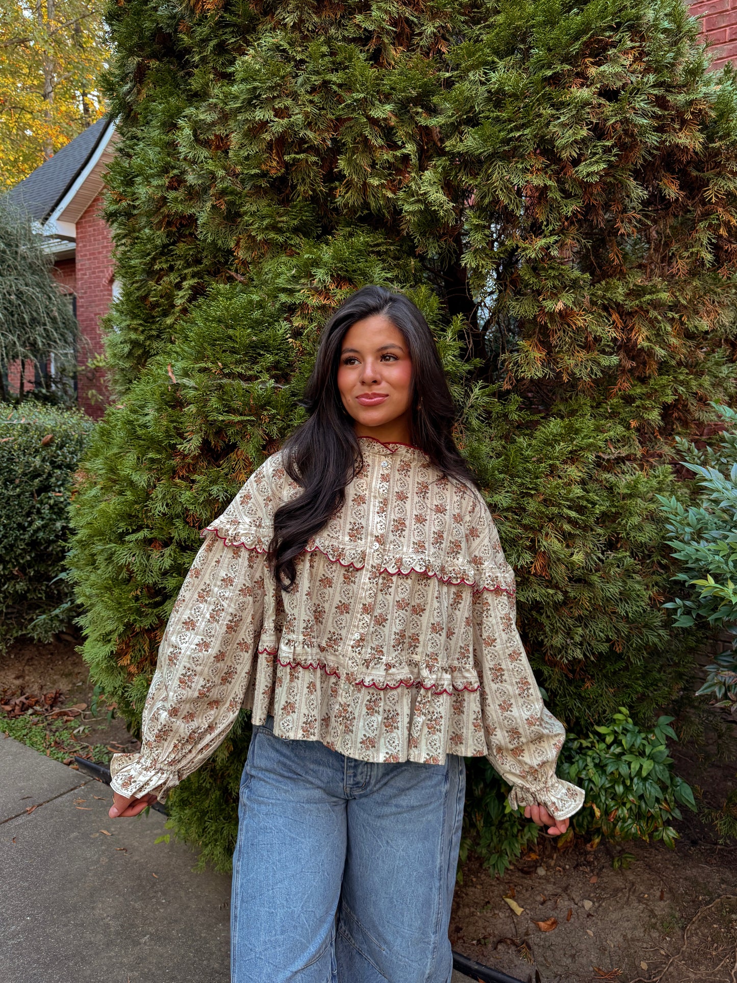 Autumn Aura Button Up Top