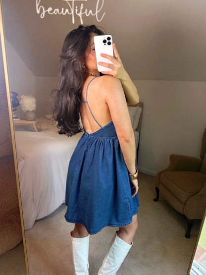 Denim Babydoll Dress