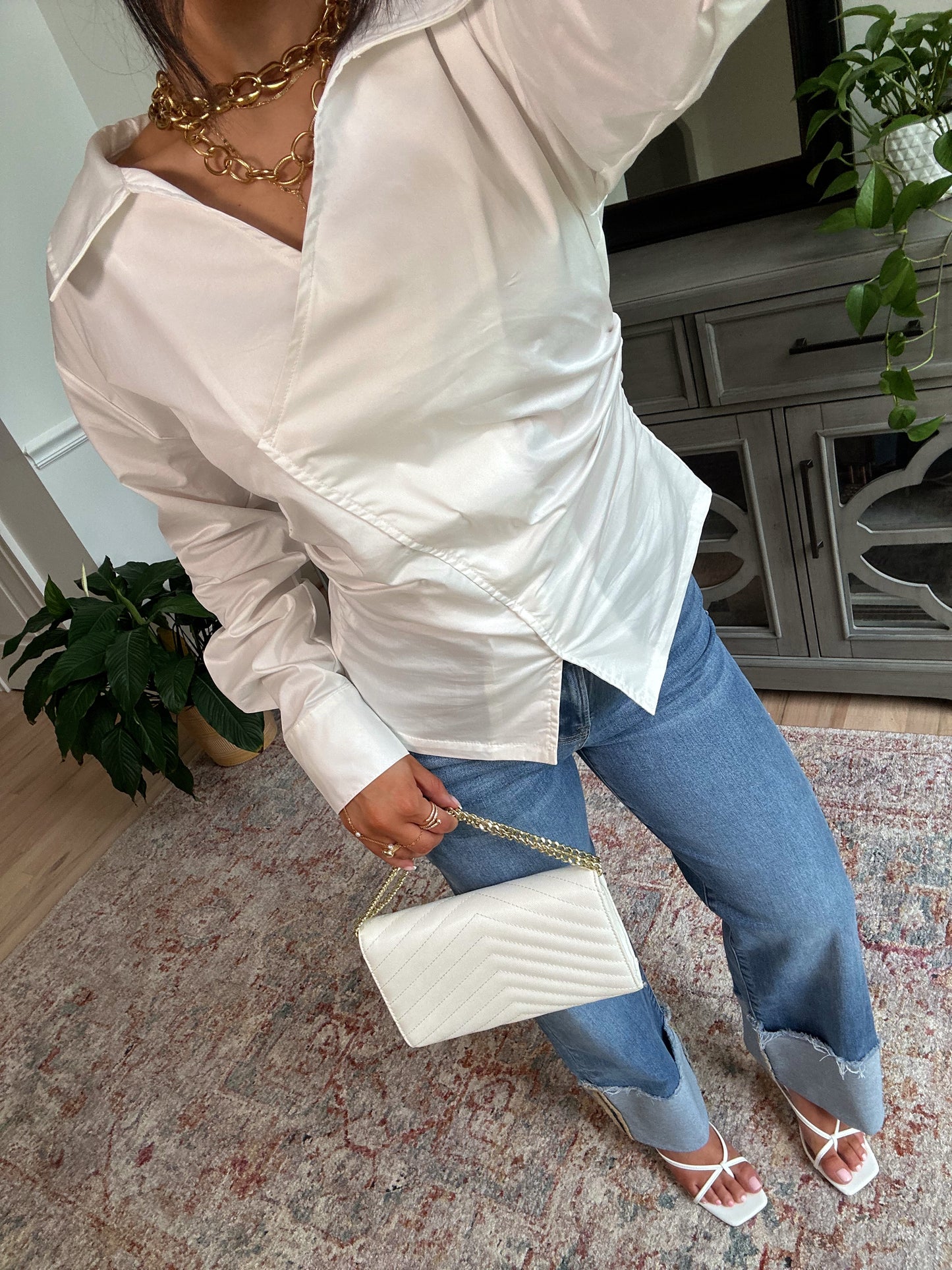 Darling Mid-Rise Wide Cuffed Jeans