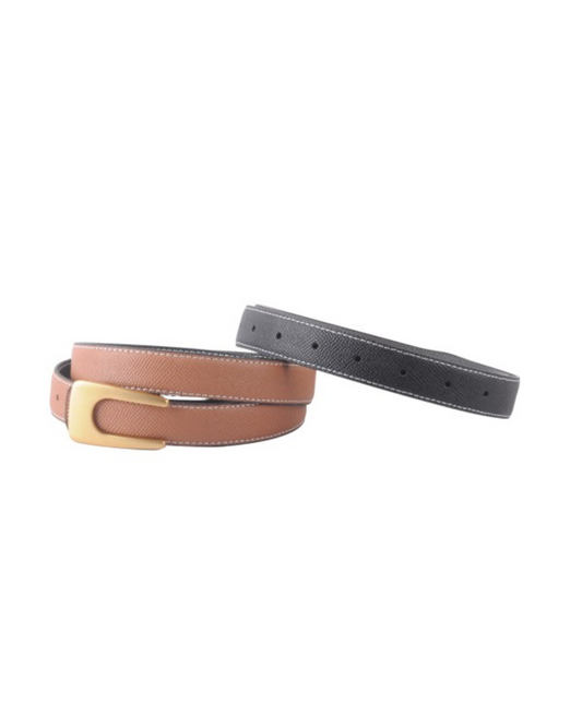 Tan/Black Reversible Genuine Leather Belt