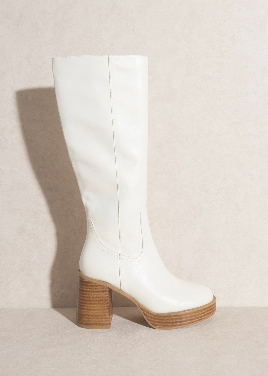 Dove Platform Knee-High Boot