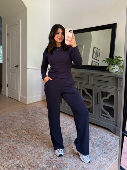 Remi Navy Top & Pants Set