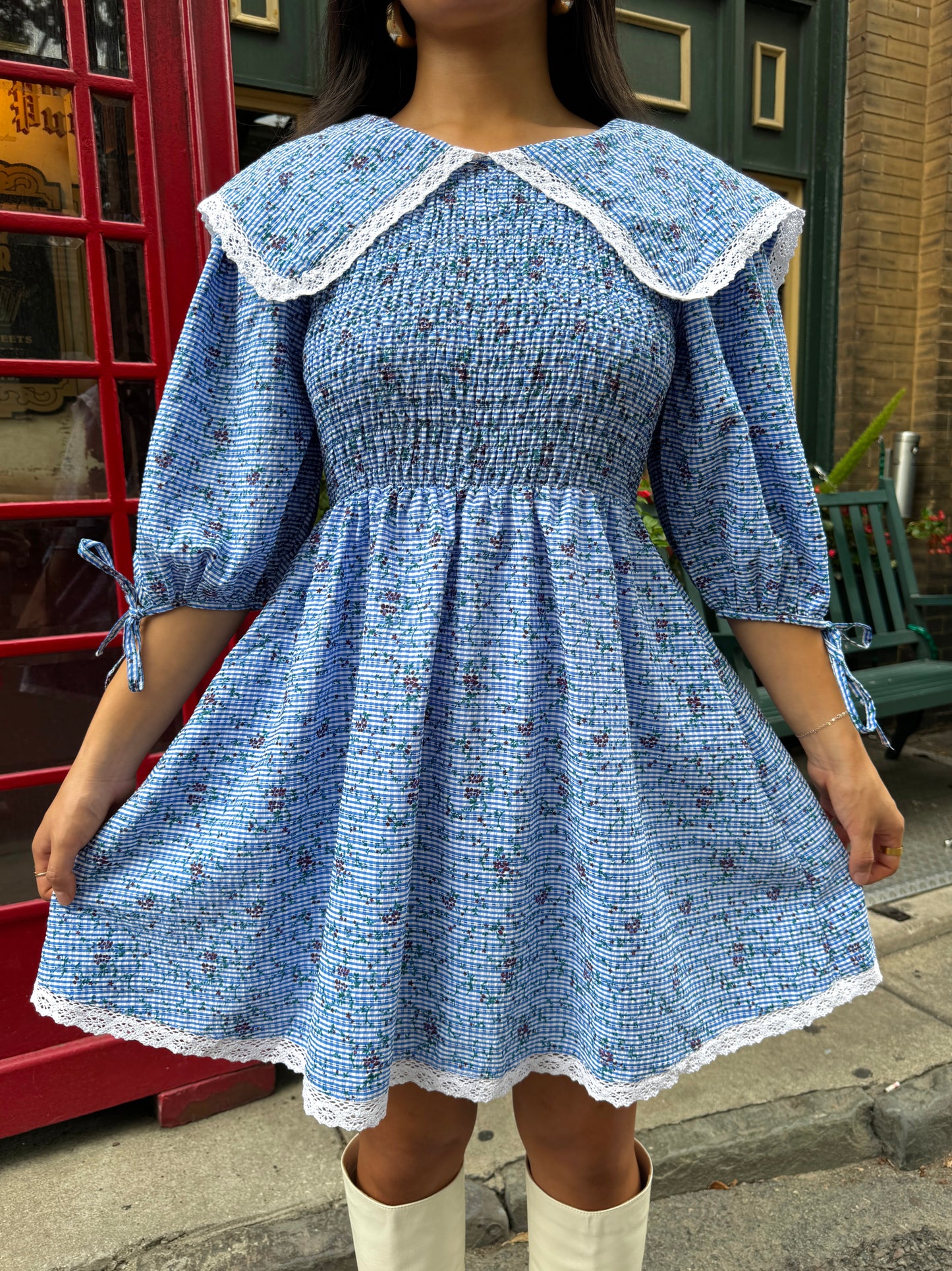 Baby Blue Peter Pan Collared Dress