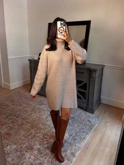Toasted Marshmallow Sweater Dress