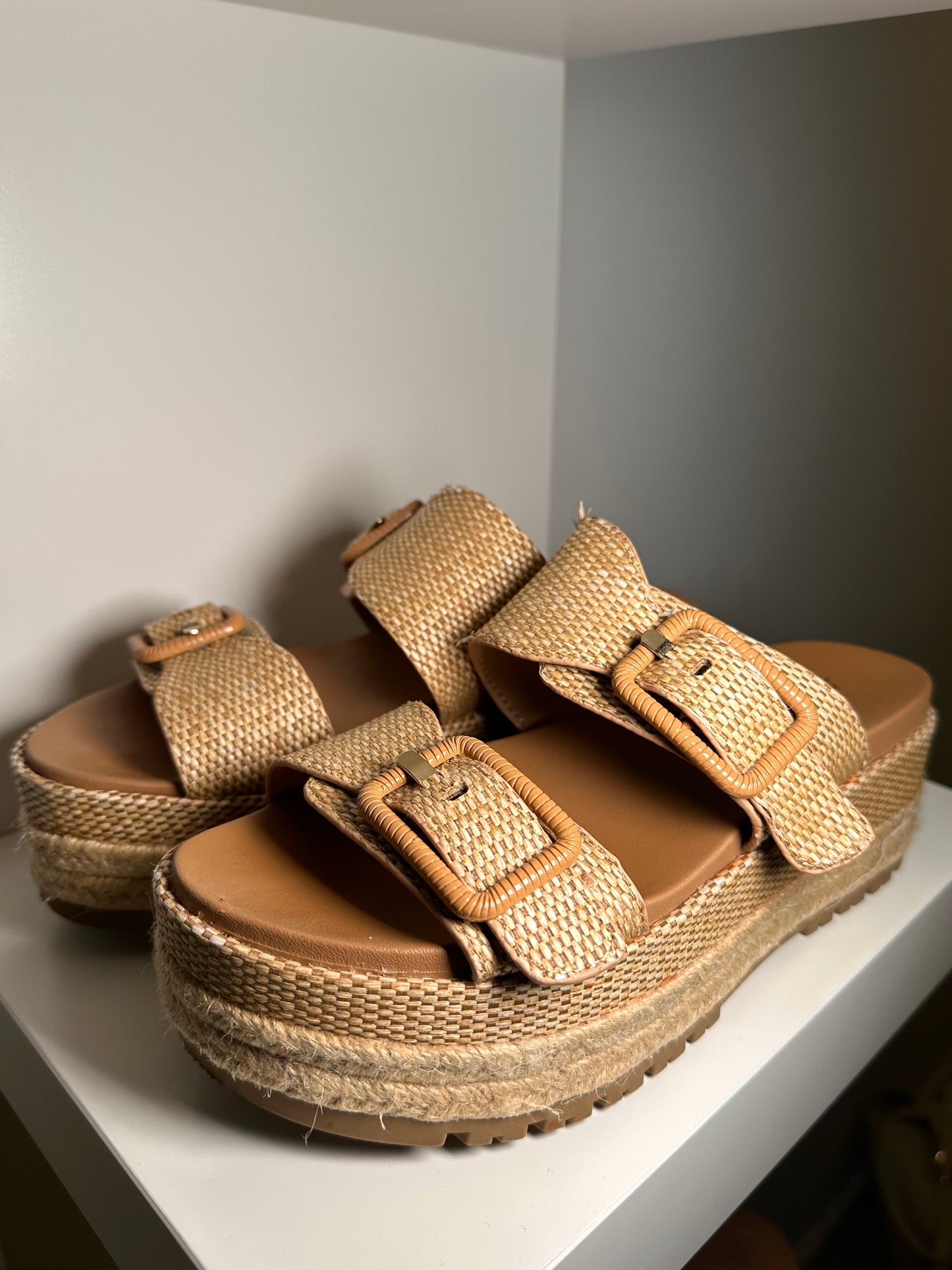 Tan Platform Sandals