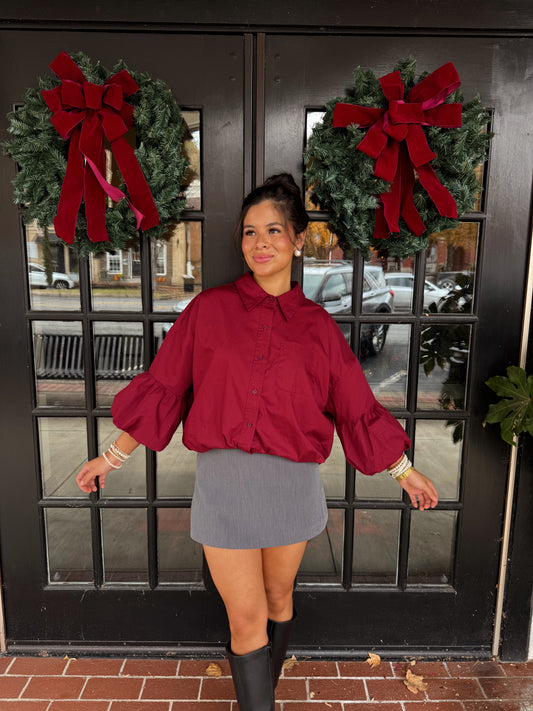 The Winter Berry Bubble Top