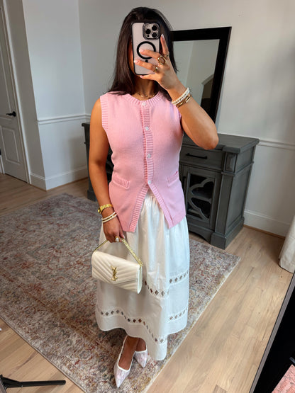 Celeste Knit Button-Up Vest