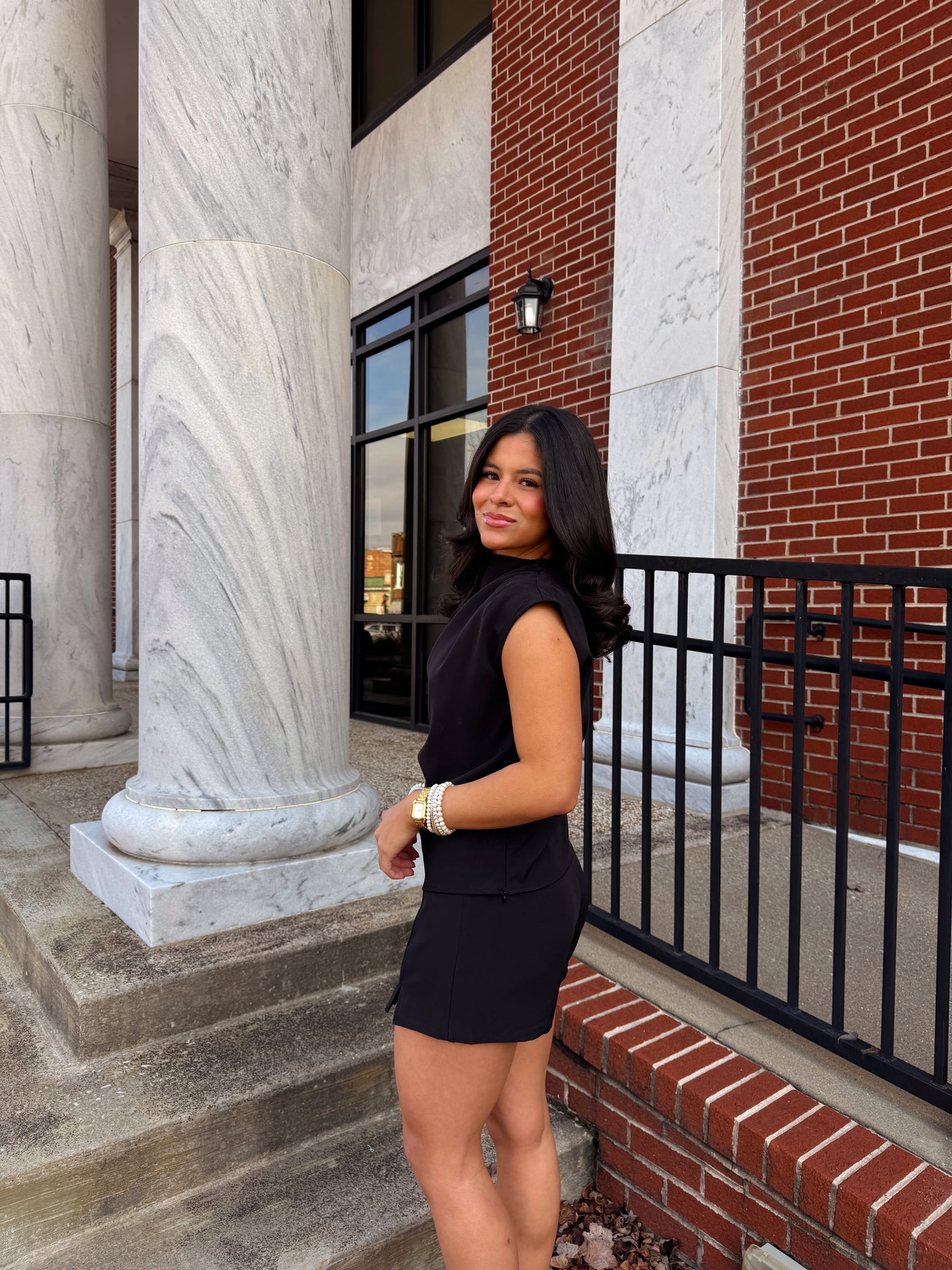 The Signature Black Top & Skort Set