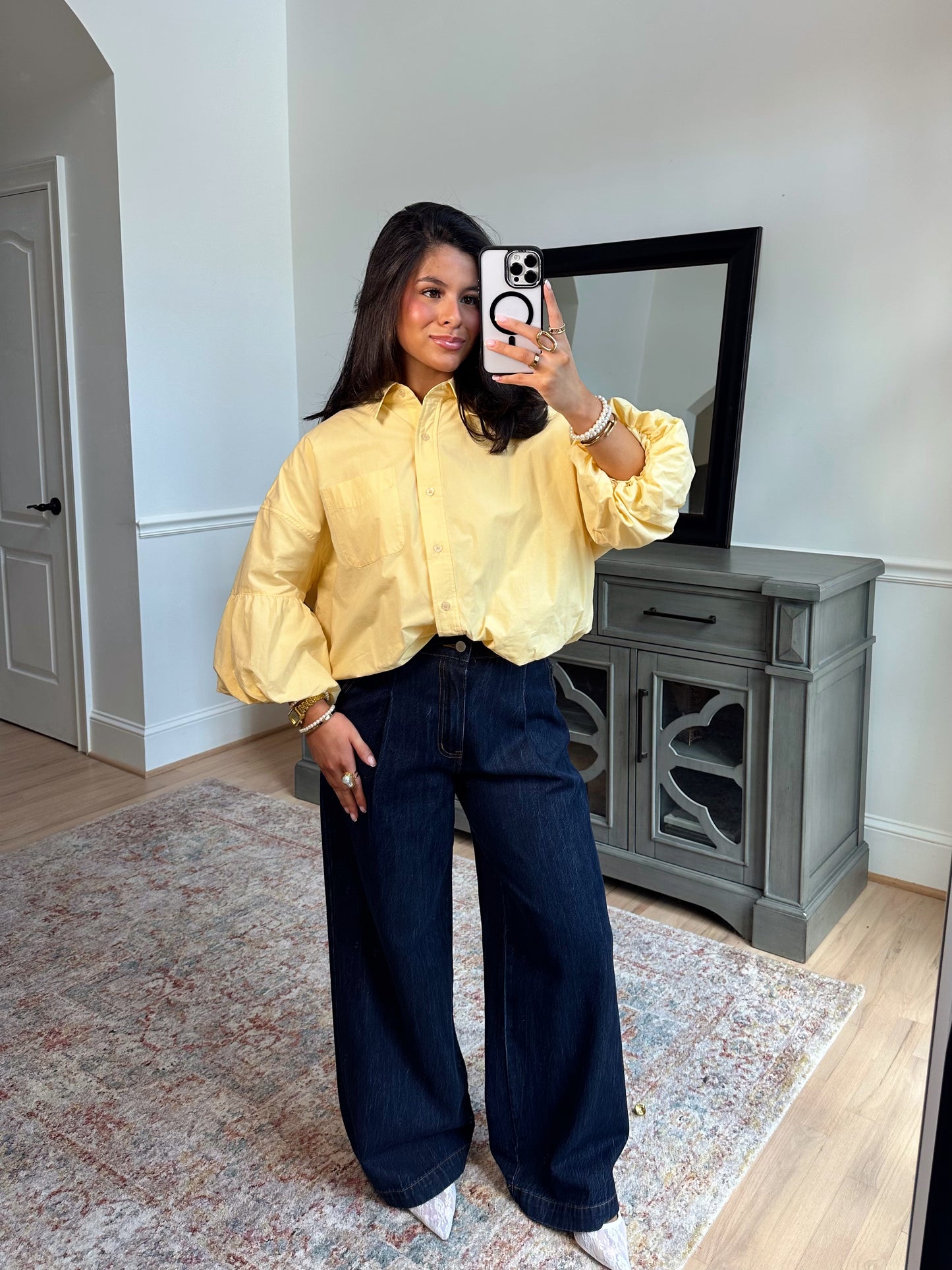 Golden Hour Bubble Hem Top