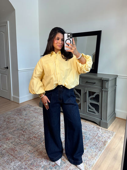 Golden Hour Bubble Hem Top