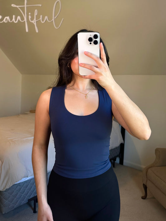 Navy Blue Buttery Soft Tank