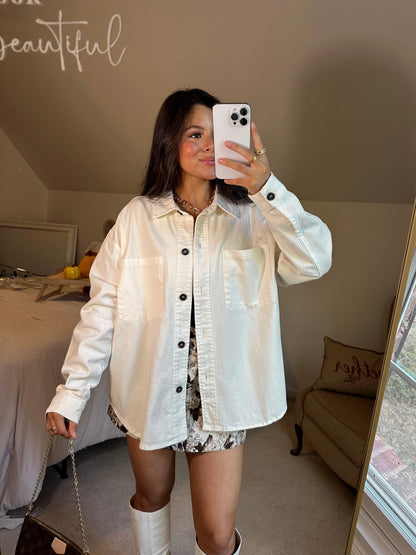 Cream Button-Up Jacket