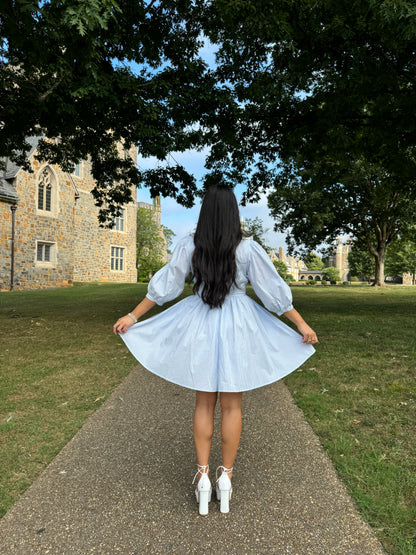 Southern Belle Baby Blue Striped Dress