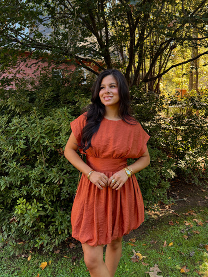 Pumpkin Spice Bubble Dress
