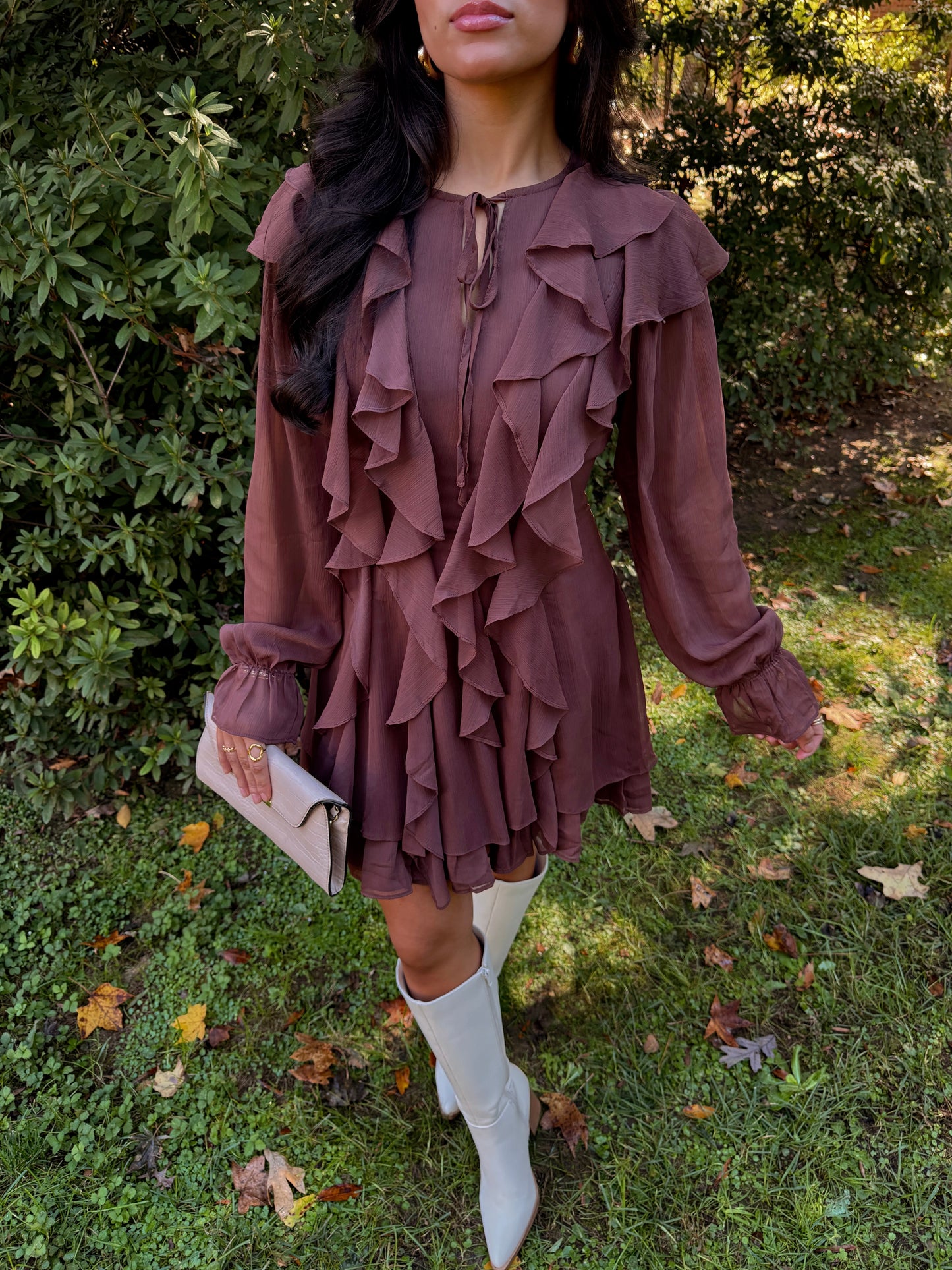Cinnamon Dolce Ruffle Dress
