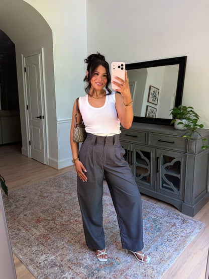 Cool Girl Grey Layered Trousers