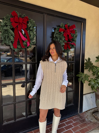 The Madison Cream Knit Vest (Dress / Top)