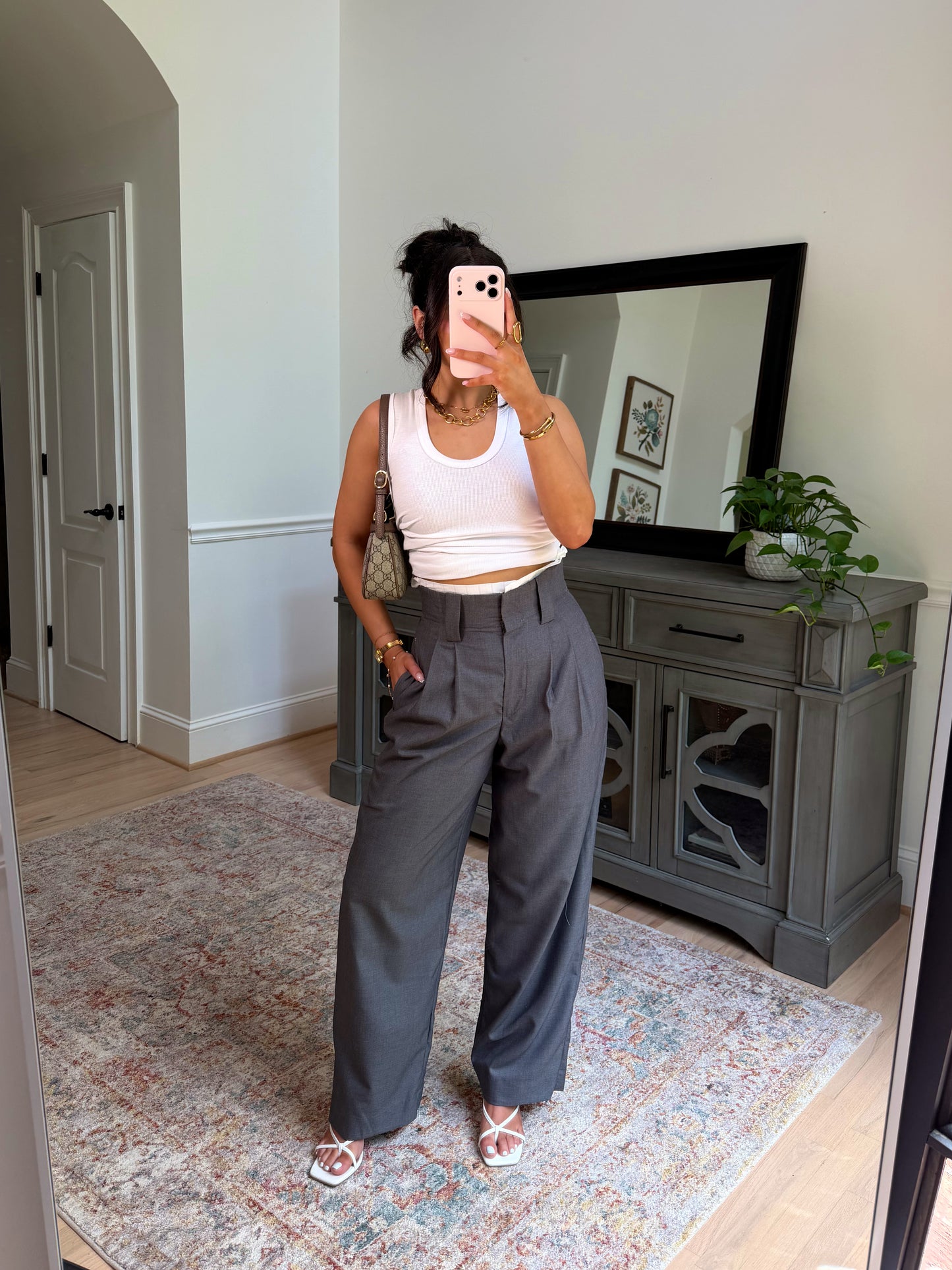 Cool Girl Grey Layered Trousers