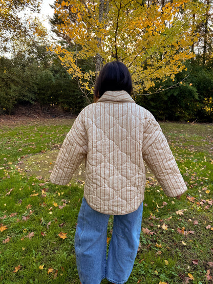 Leaves Are Falling Puff Quilted Jacket