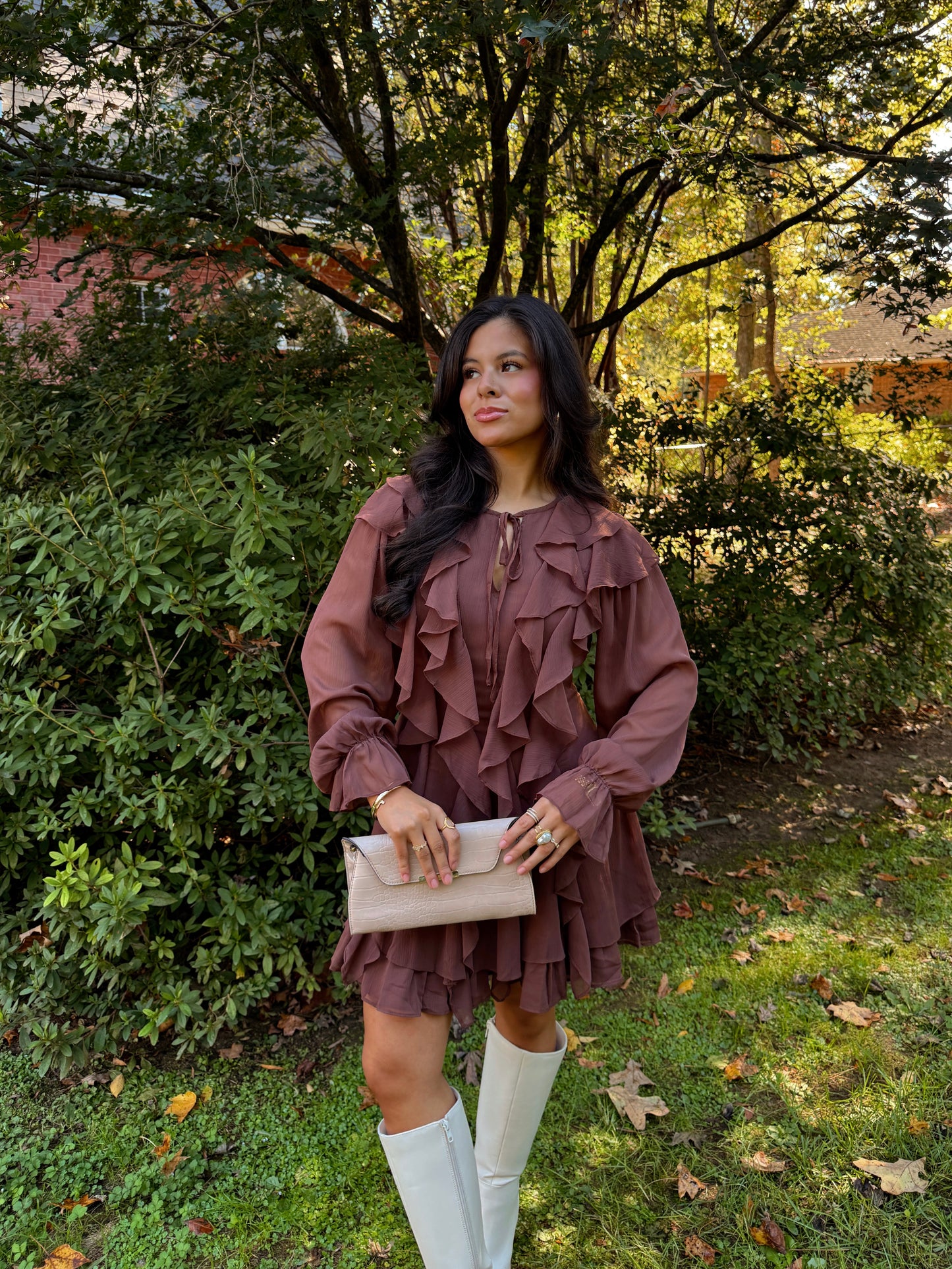 Cinnamon Dolce Ruffle Dress