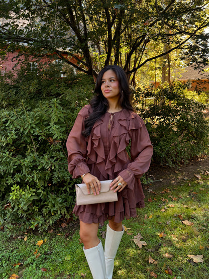 Cinnamon Dolce Ruffle Dress