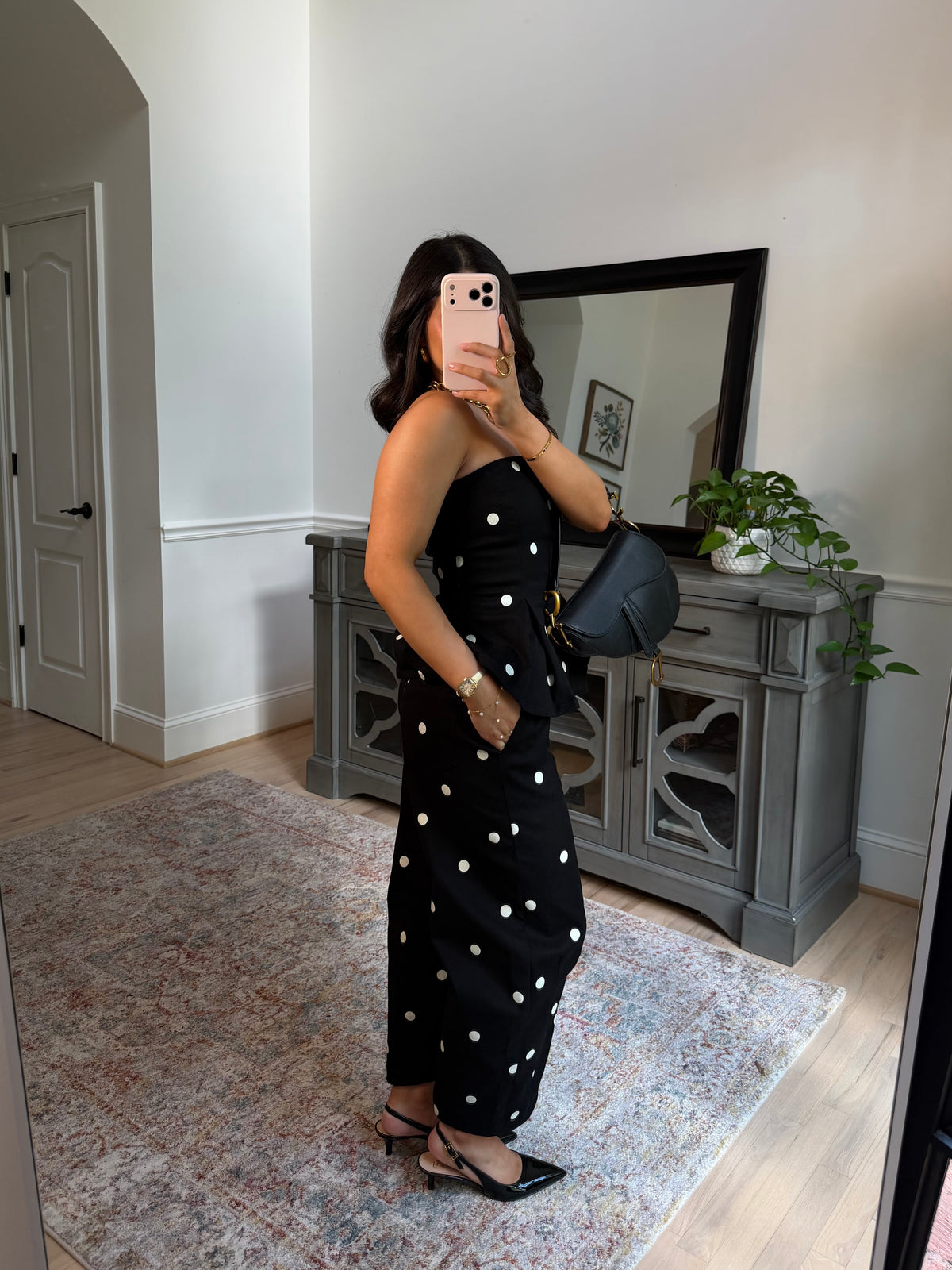Midnight in Paris Polka Dot Top & Pant Set