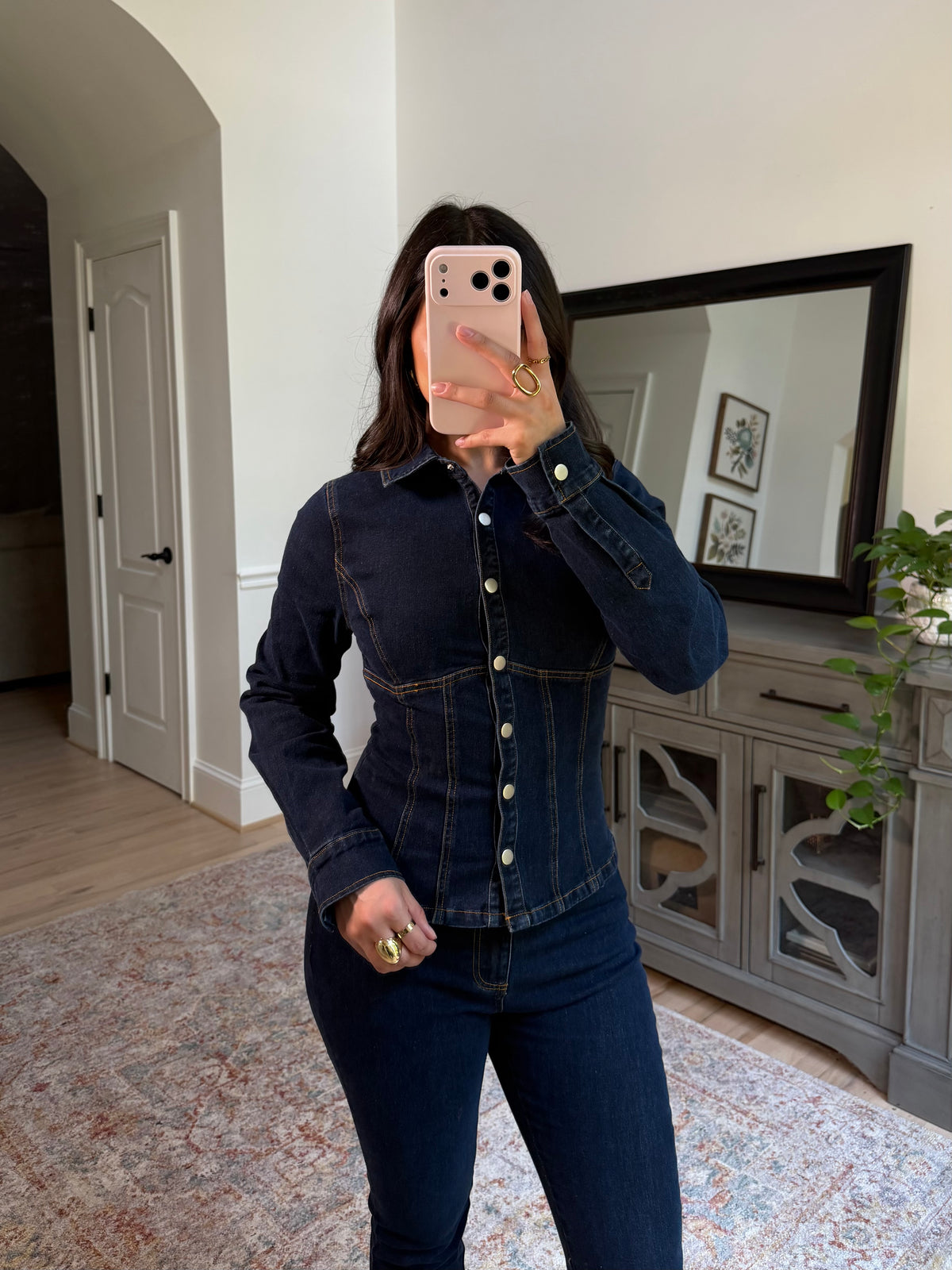 Brooklyn Denim Button-Up Top