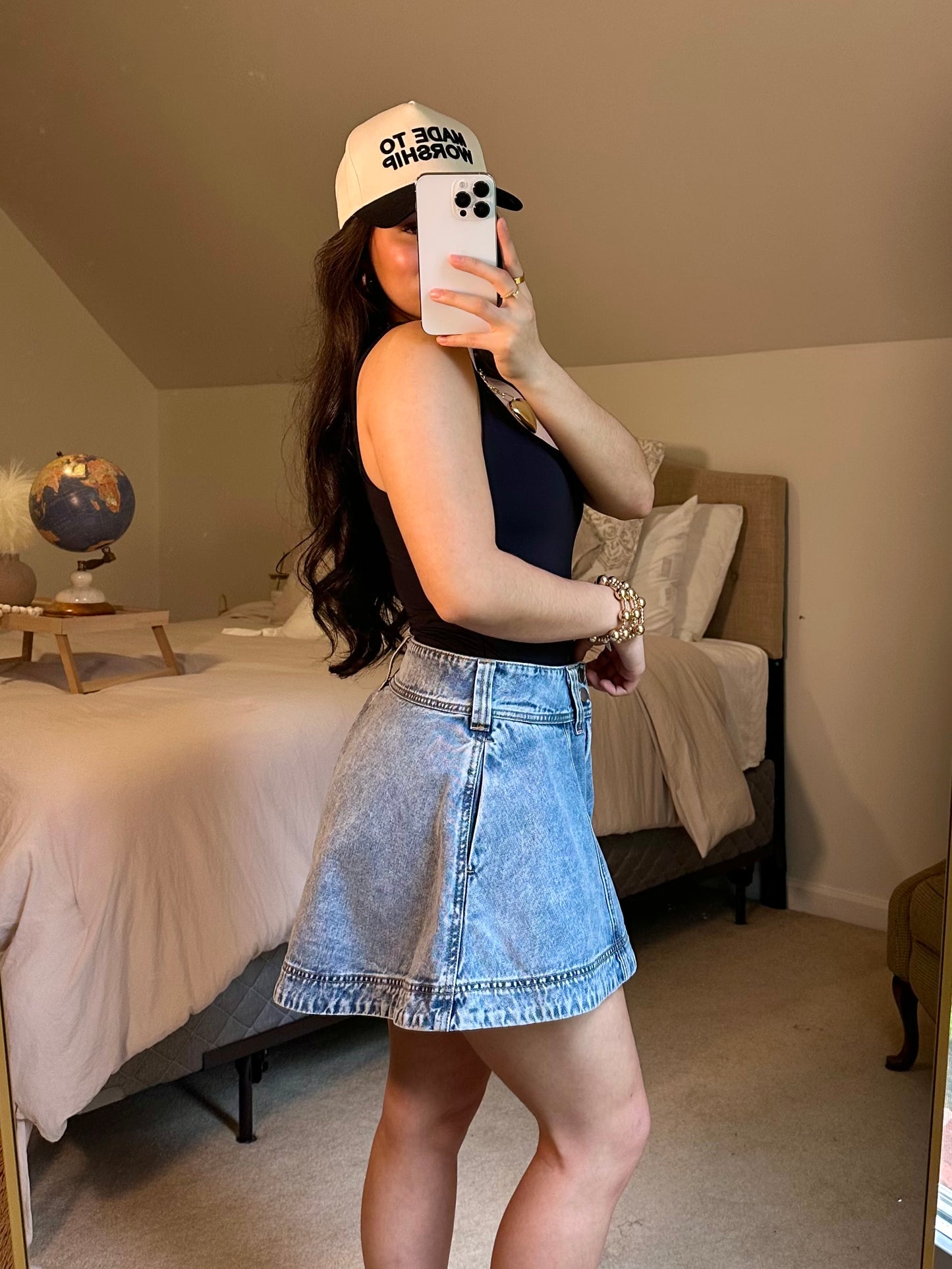 Flare Oversized Denim Shorts